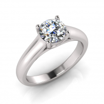 Tapered Half Round Shank | Lucida Four Claw Setting