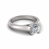 Tapered Half Round Shank | Lucida Four Claw Setting