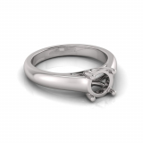 Tapered Half Round Shank | Lucida Four Claw Setting