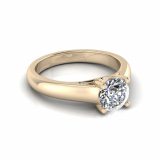 Tapered Half Round Shank | Lucida Four Claw Setting