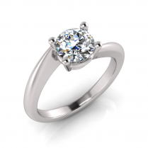 Half Round Twist Shank | Round Four Claw Setting