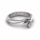 Half Round Shank | Square Four Claw Crossover Setting