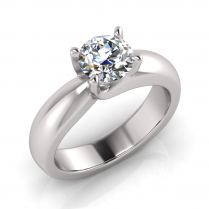 Half Round To Flat Shank | Square Four Claw Twist Setting