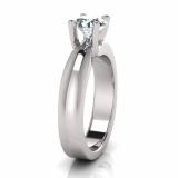 Half Round To Flat Shank | Square Four Claw Twist Setting