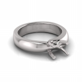 Half Round To Flat Shank | Square Four Claw Twist Setting