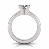 Half Round Shank | Four Claw Square Profile Setting