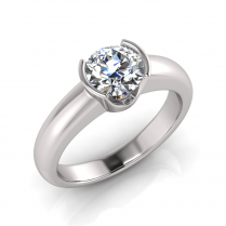 Tapered Shank | Round Semi Bezel Setting