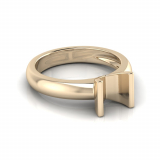 Half Round Shank | Tulip Semi Bezel Setting