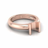 Half Round Shank | Tulip Semi Bezel Setting