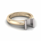 Half Round Shank | Tulip Semi Bezel Setting