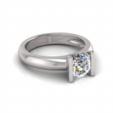 Half Round Shank | Tulip Semi Bezel Setting