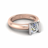 Half Round Shank | Tulip Semi Bezel Setting