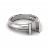 Half Round Shank | Tulip Semi Bezel Setting