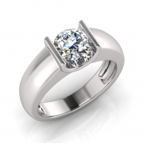 Tapered Shank | Round U Shape Semi Bezel Setting