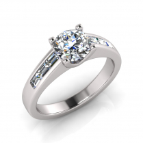 Channel Set Flat Shank | Four Claw Setting