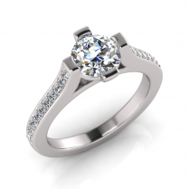 Pave Upswept Shank | Four Claw Setting