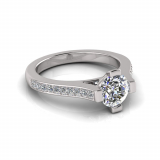 Pave Upswept Shank | Four Claw Setting