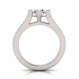 Pave Upswept Shank | Four Claw Setting