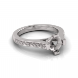 Pave Upswept Shank | Four Claw Setting