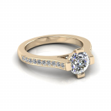 Pave Upswept Shank | Four Claw Setting