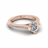 Pave Upswept Shank | Four Claw Setting