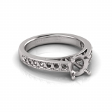 Pave Set Shank | Four Claw Setting