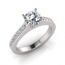 Pave Upswept Shank | Four Claw Setting