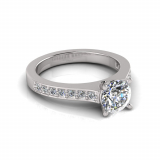 Pave Upswept Shank | Four Claw Setting