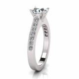 Pave Upswept Shank | Four Claw Setting