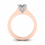 Pave Upswept Shank | Four Claw Setting