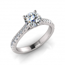 Scalloped Set Shoulder Shank | Four Claw Setting