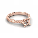 Scalloped Set Shoulder Shank | Four Claw Setting