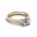 Scalloped Set Shoulder Shank | Four Claw Setting