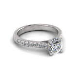 Scalloped Set Shoulder Shank | Four Claw Setting