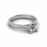 Scalloped Set Shoulder Shank | Four Claw Setting