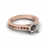 Channel And Pave Upswept Shank | Four Claw And Pave Setting