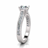 Channel And Pave Upswept Shank | Four Claw And Pave Setting