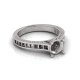 Channel And Pave Upswept Shank | Four Claw And Pave Setting
