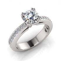 Pave Reverse Tapered Shank | Double Claw Setting