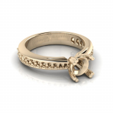 Pave Reverse Tapered Shank | Double Claw Setting