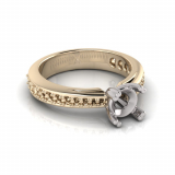 Pave Reverse Tapered Shank | Double Claw Setting