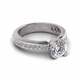 Pave Reverse Tapered Shank | Double Claw Setting