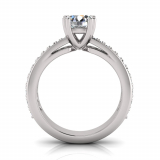 Pave Reverse Tapered Shank | Double Claw Setting