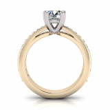 Pave Reverse Tapered Shank | Double Claw Setting