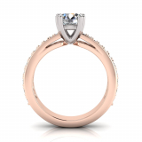 Pave Reverse Tapered Shank | Double Claw Setting