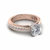 Pave Reverse Tapered Shank | Double Claw Setting