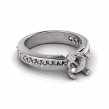 Pave Reverse Tapered Shank | Double Claw Setting