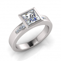 Flat Channel Set Shank | Rub-Over Setting