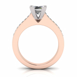 Flat Upswept Channel Set Shank | Corner Four Claw Setting