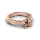 Pave Upswept Shank | Corner Four Claw Setting